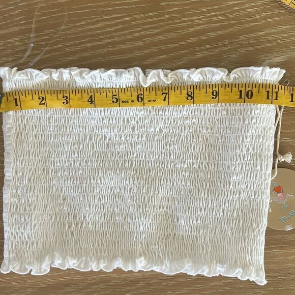 Pink Melo Tube Top Junior White Stretchy Dillard's, Small. NWT - Picture 6 of 7